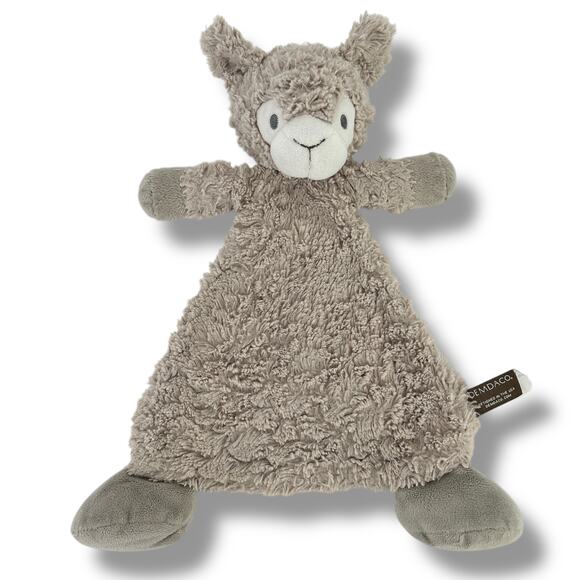 Demdaco Luna Llama Plush Rattle Lovey Security Blanket Toy - Picture 1 of 6